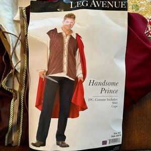 Handsome Prince Costume includes shirt & cape. New in bag. Never worn.